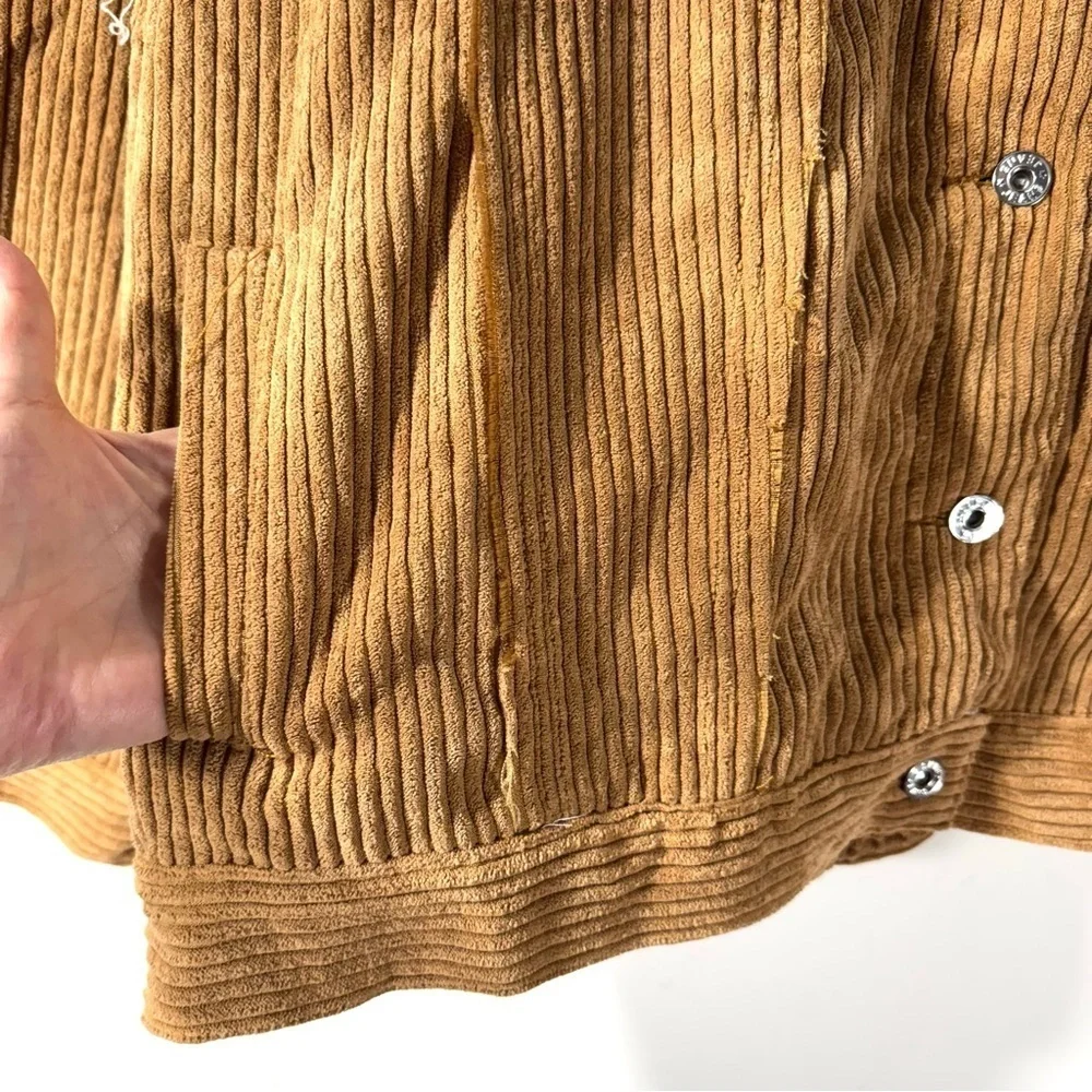 Andree Mixed Media Oversized Corduroy Jacket